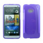 Wholesale HTC ONE M7 TPU Gel Case (Purple)